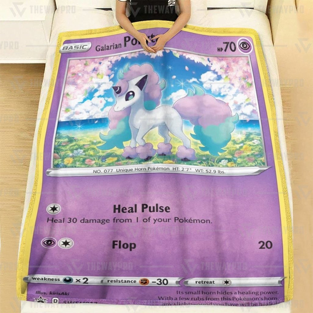 Anime Pkm Ponyta Custom Soft Blanket