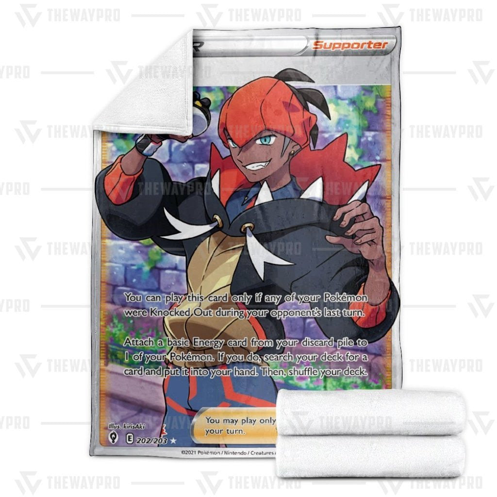 Anime Pkm Raihan Evolving Skies Custom Soft Blanket