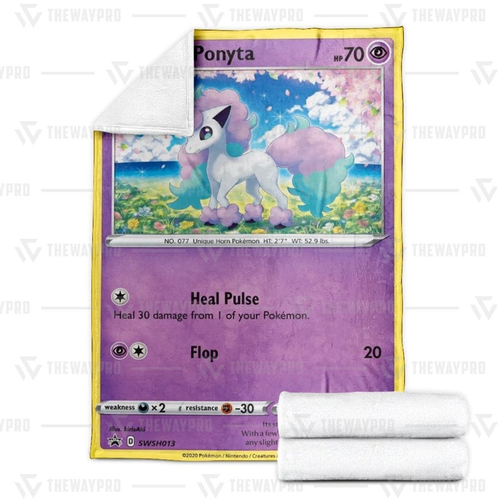 Anime Pkm Ponyta Custom Soft Blanket