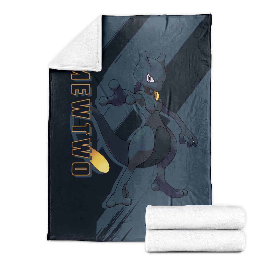 Anime Pkm Dark Mewtwo Custom Soft Blanket XO10032216