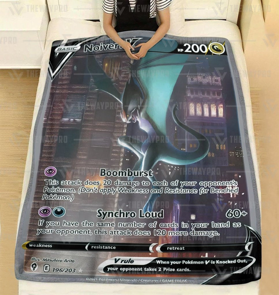 Anime Pkm Noivern V Custom Soft Blanket