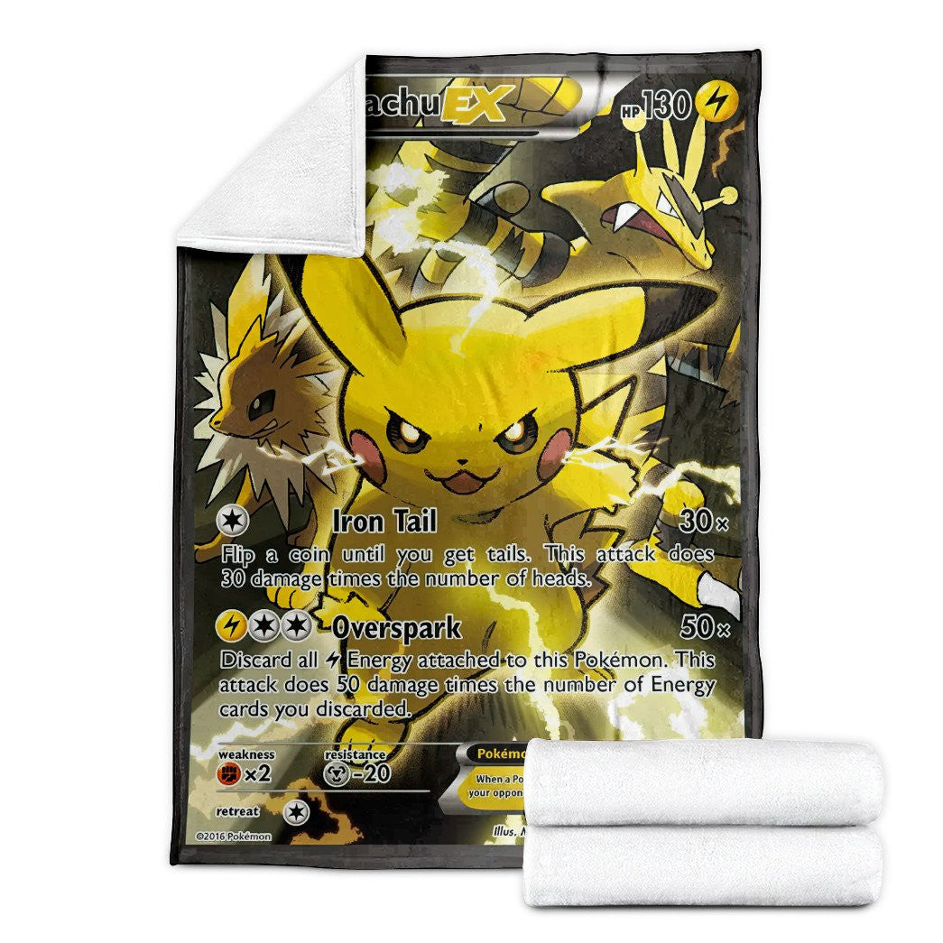 Anime Pkm Pikachu-Ex Xy Promos Custom Soft Blanket