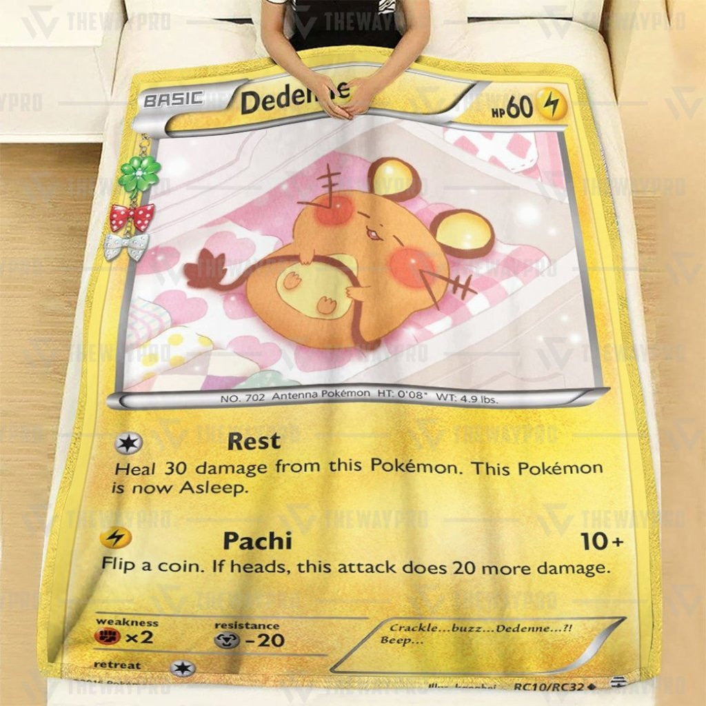 Anime Pkm Dedenne Generations Custom Soft Blanket