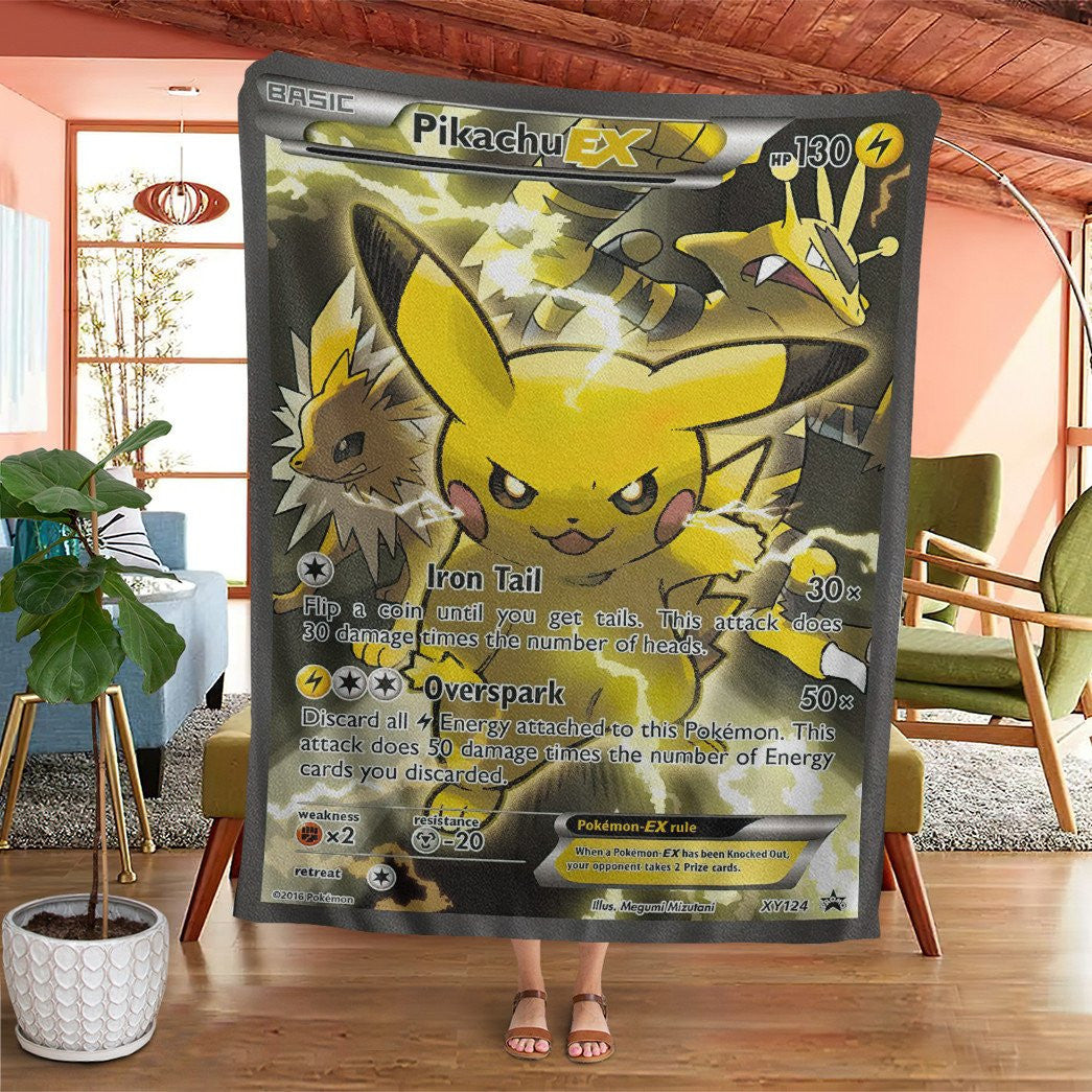 Anime Pkm Pikachu-Ex Xy Promos Custom Soft Blanket