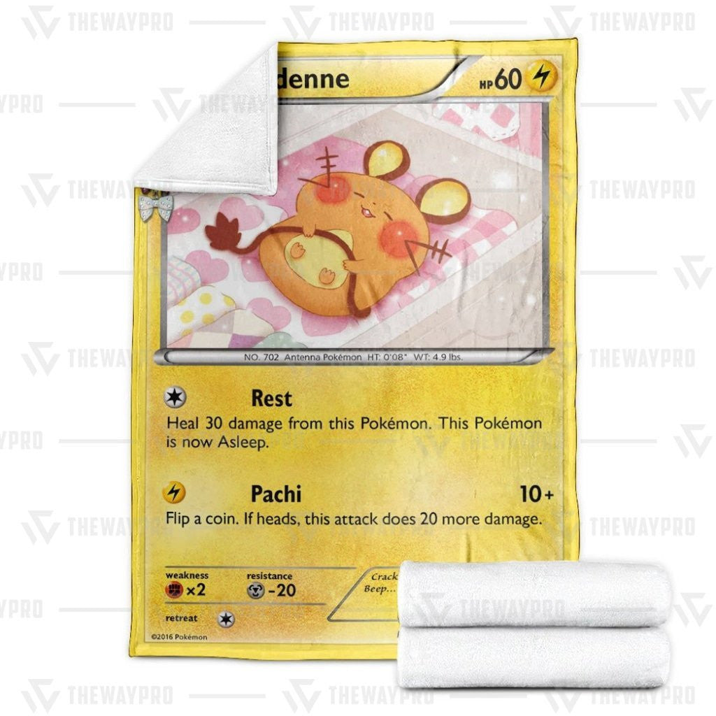 Anime Pkm Dedenne Generations Custom Soft Blanket