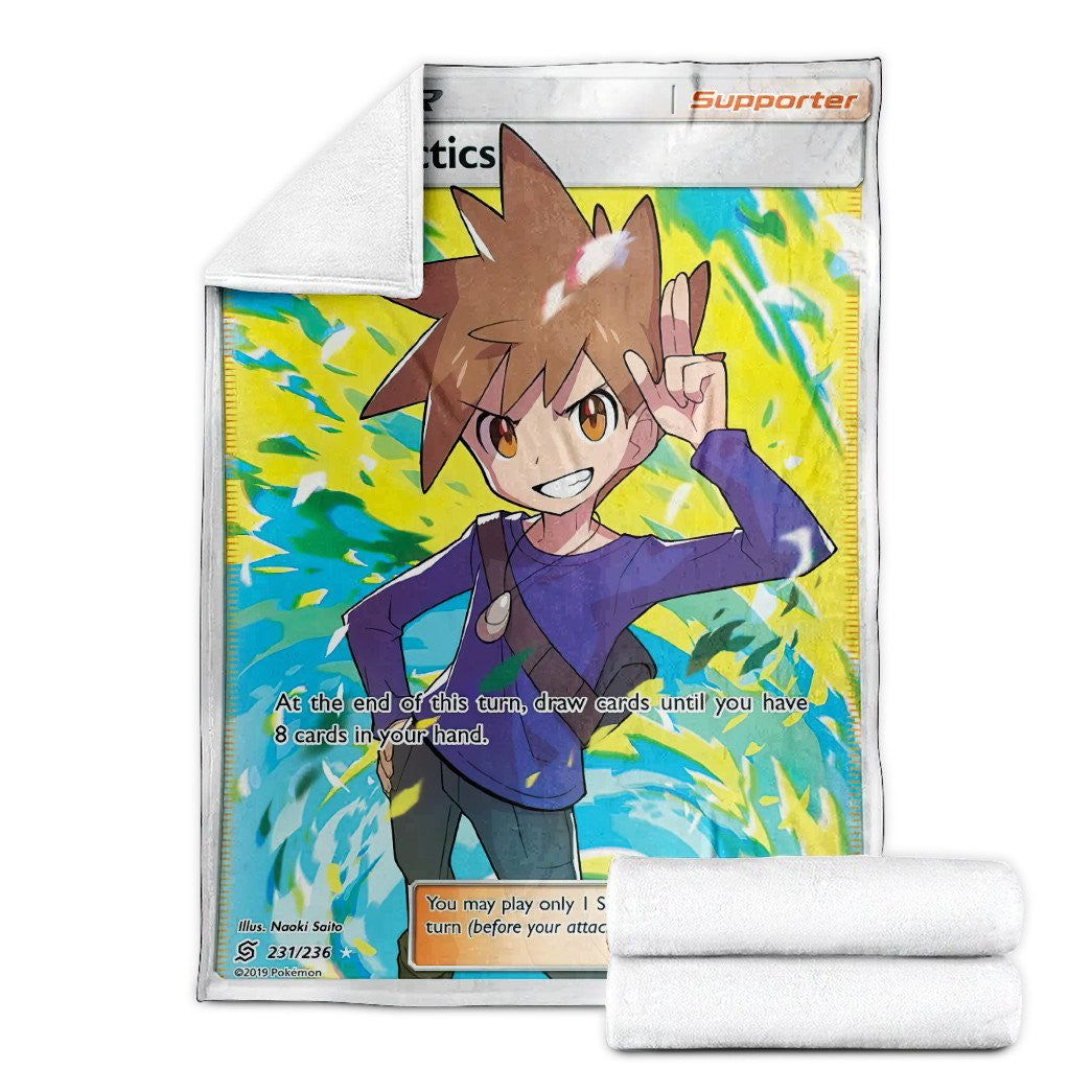 Anime Pkm Blues Tactics Trainer Custom Soft Blanket