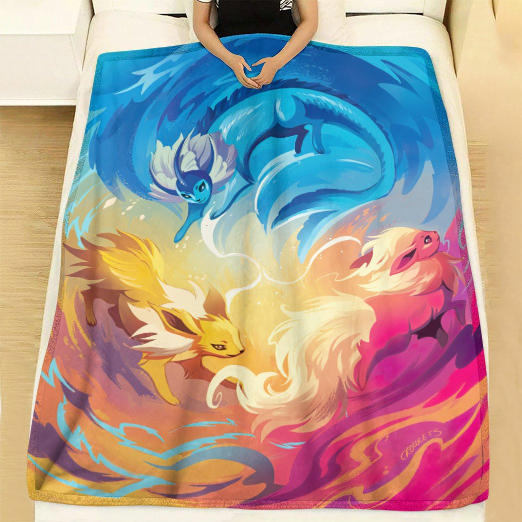 Anime Pkm Custom Soft Blanket