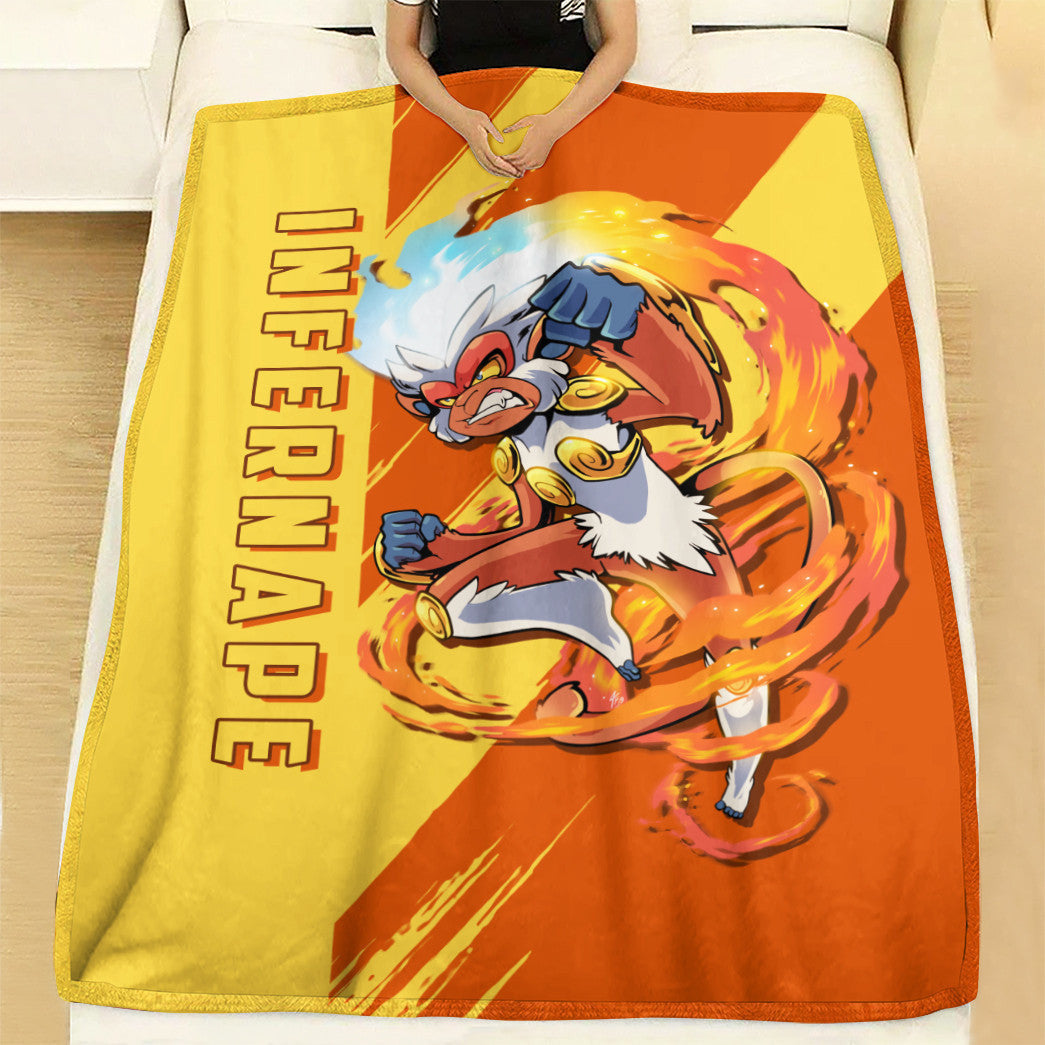 Anime Pkm Infernape Custom Soft Blanket XO10032222