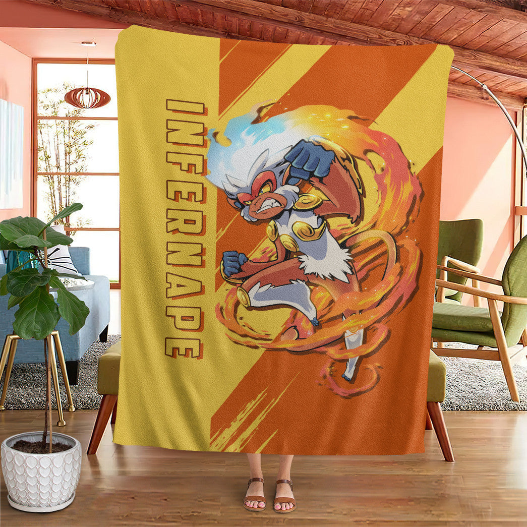 Anime Pkm Infernape Custom Soft Blanket XO10032222