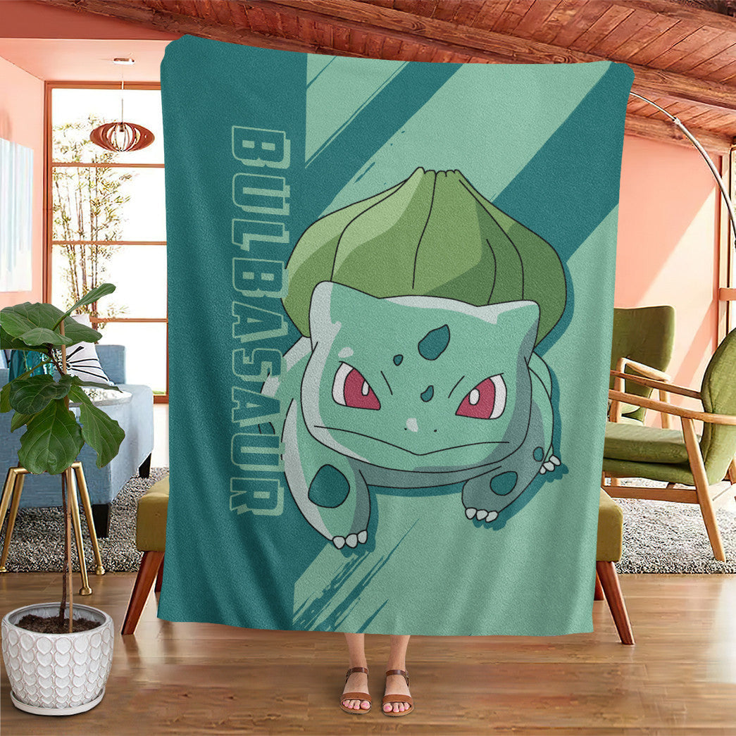 Anime Pkm Bulbasaur Custom Soft Blanket XO10032219