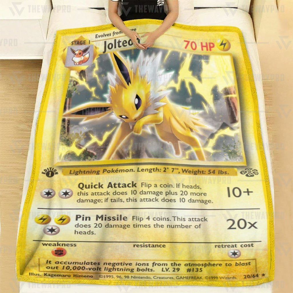 Anime Pkm Jolteon Custom Soft Blanket