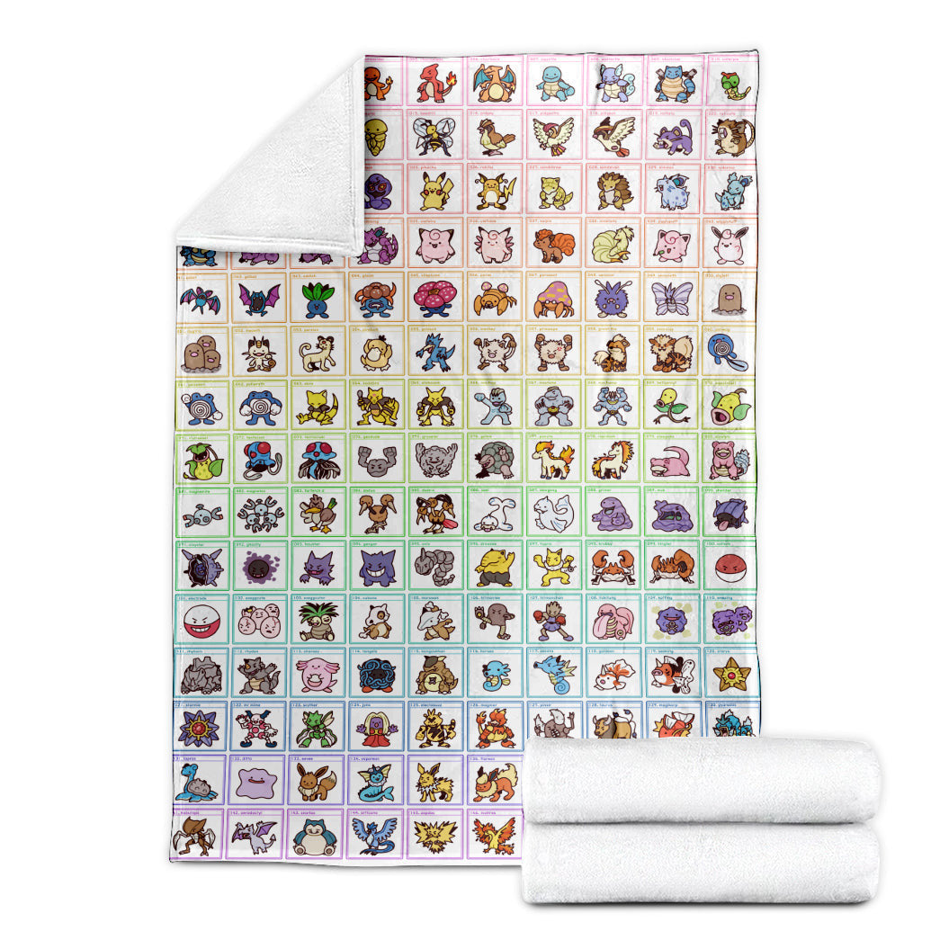 Anime Pkm 151 Original Poke Custom Soft Blanket