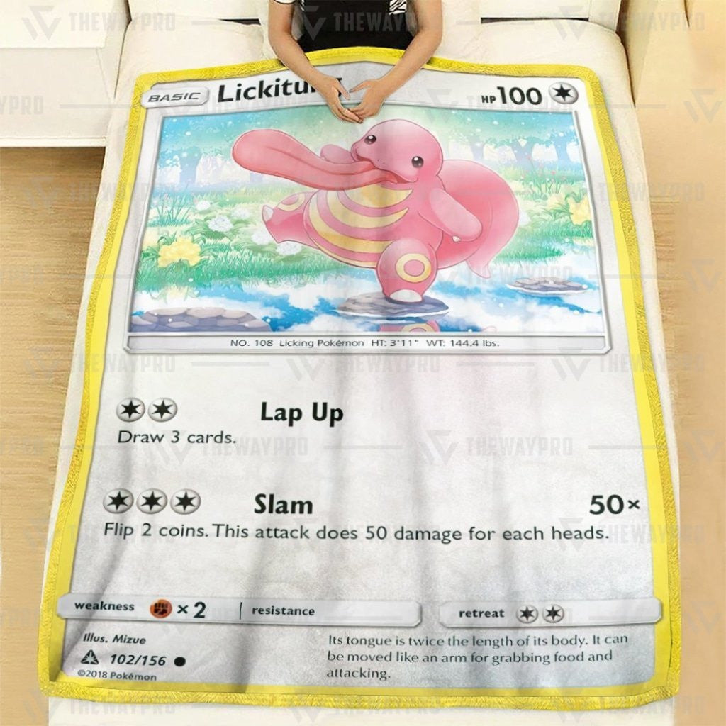 Anime Pkm Lickitung Custom Soft Blanket