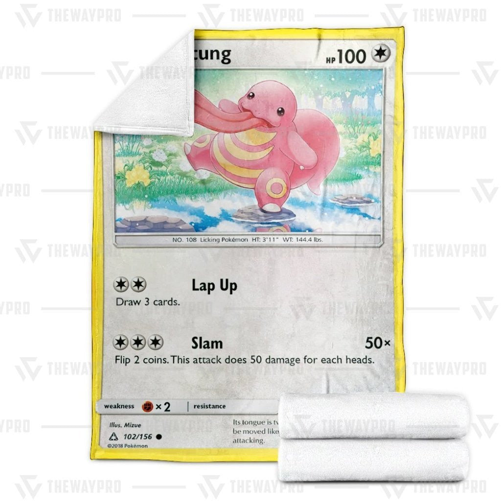 Anime Pkm Lickitung Custom Soft Blanket