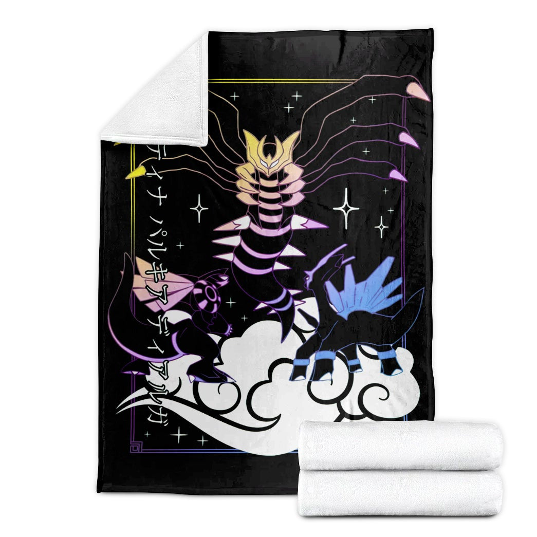 Anime Pkm Dialga Palkia Giratina Soft Blanket