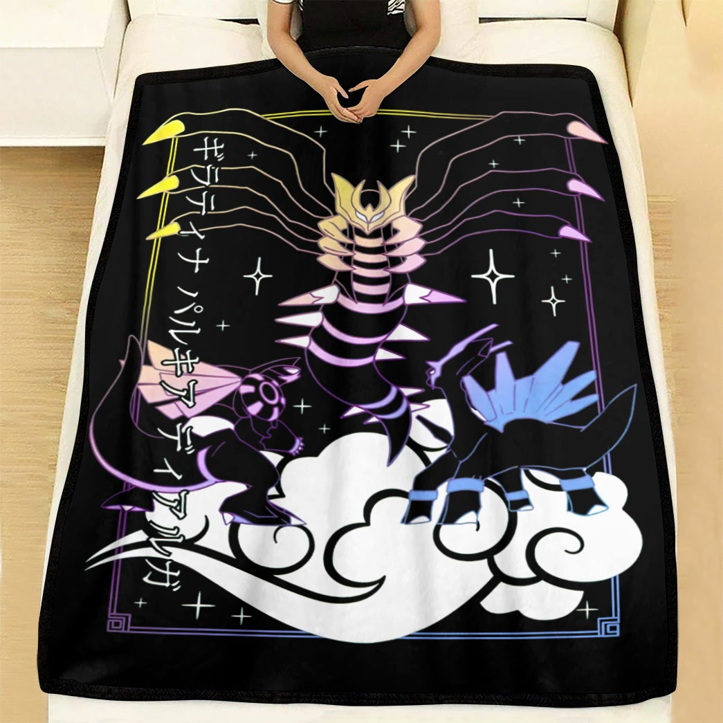 Anime Pkm Dialga Palkia Giratina Soft Blanket