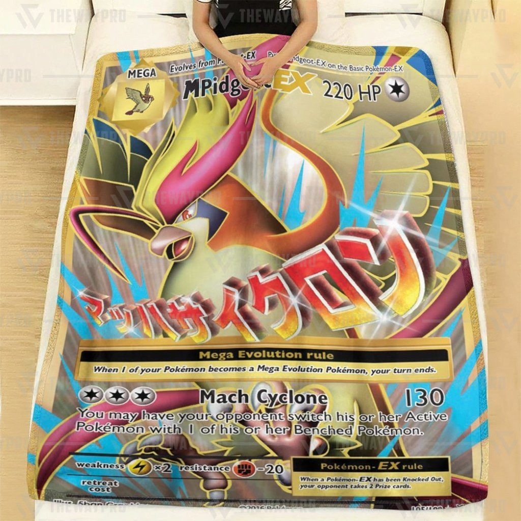 Anime Pkm M-Pidgeot-Ex · Evolutions Custom Soft Blanket