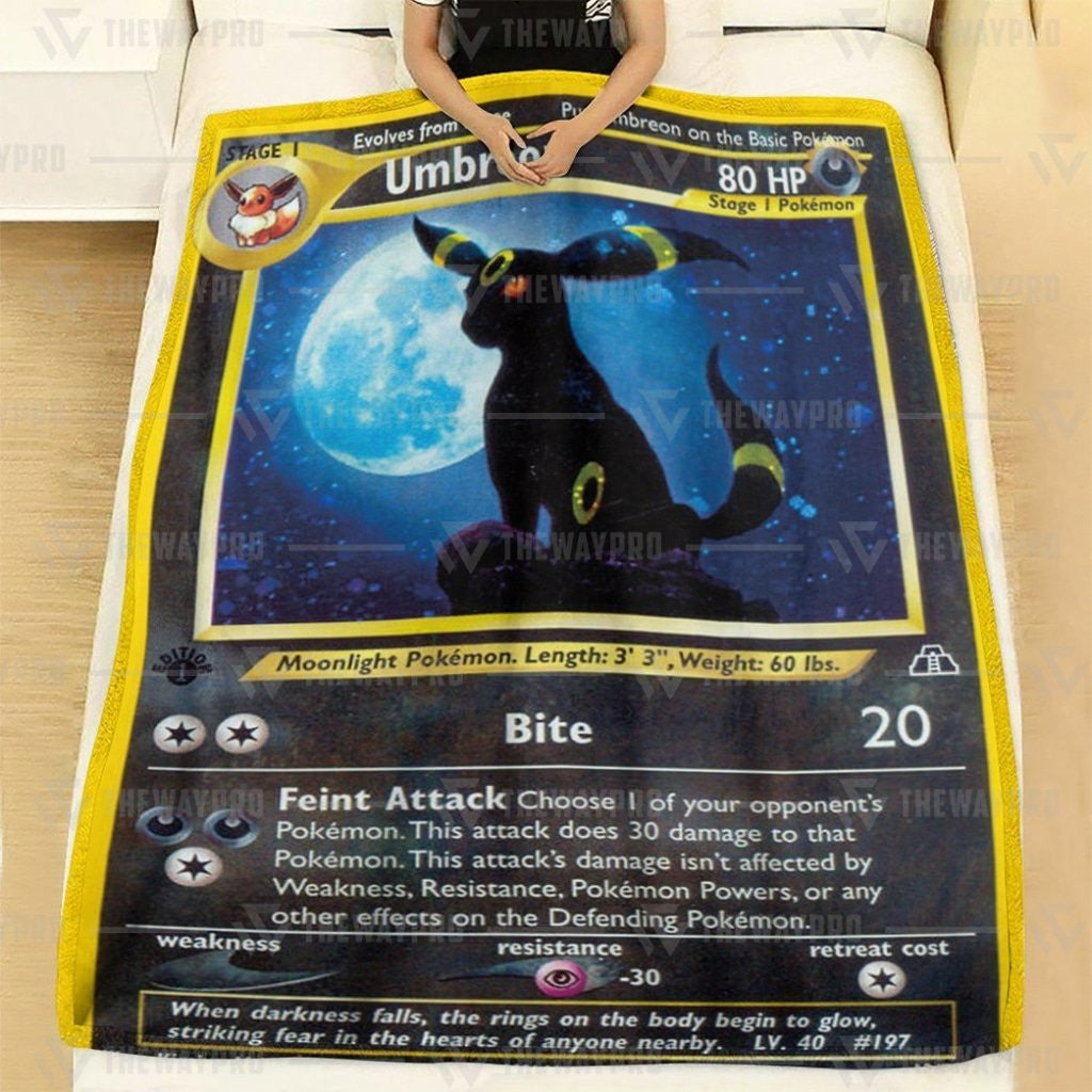 Anime Pkm Umbreon Neo Discovery Custom Soft Blanket / S/(43X55)