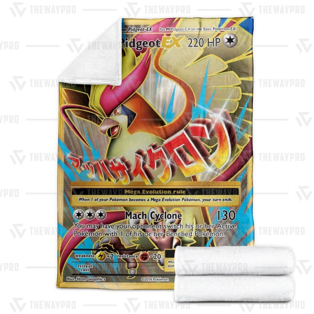 Anime Pkm M-Pidgeot-Ex · Evolutions Custom Soft Blanket