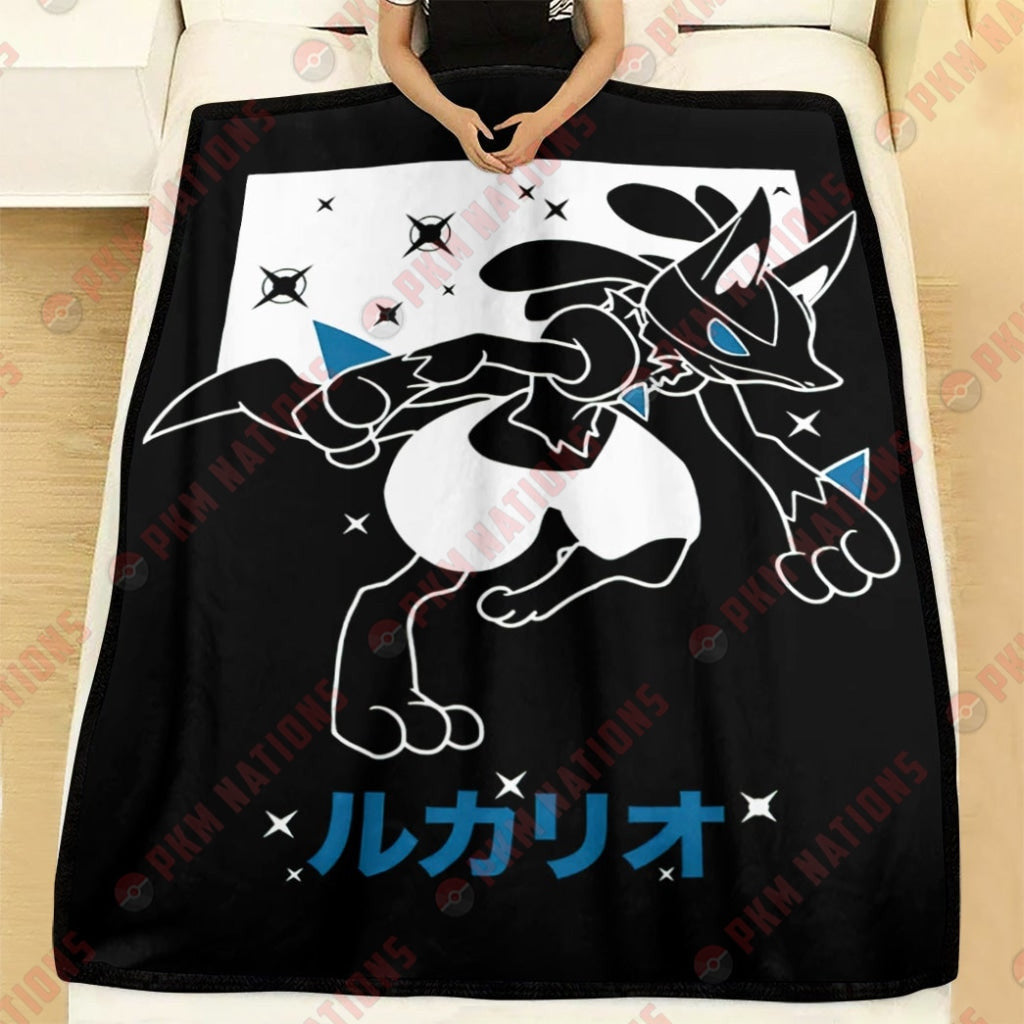 Anime Pkm Lucario Soft Blanket