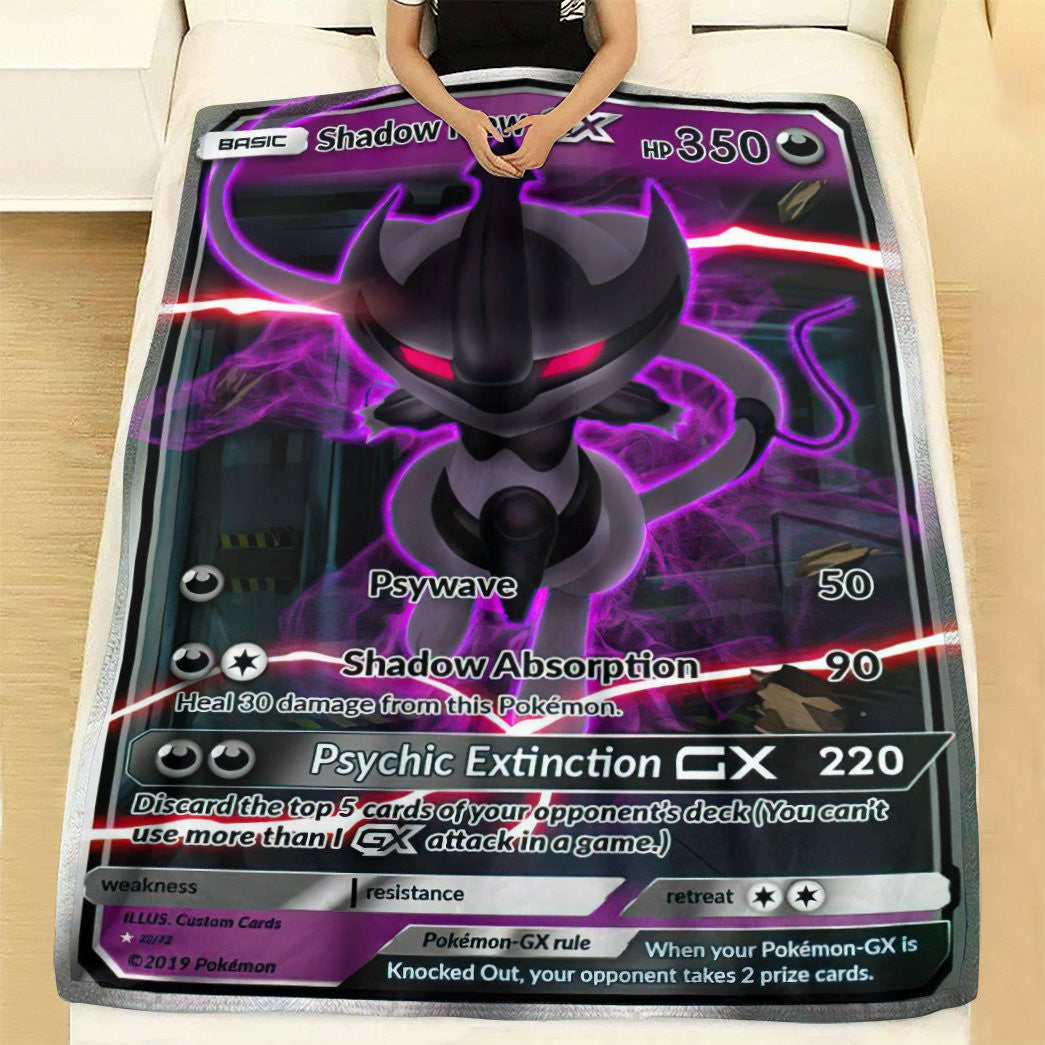 Anime Pkm Shadow Armor Mew Gx! Custom Soft Blanket