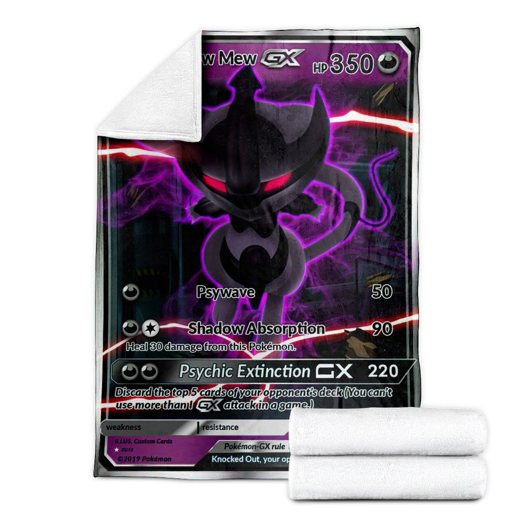 Anime Pkm Shadow Armor Mew Gx! Custom Soft Blanket