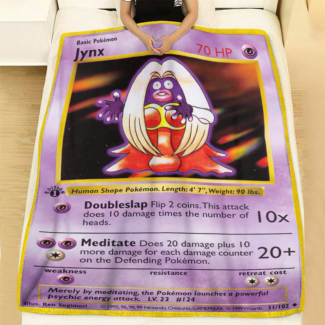 Anime Pkm Jynx Base Set Custom Soft Blanket