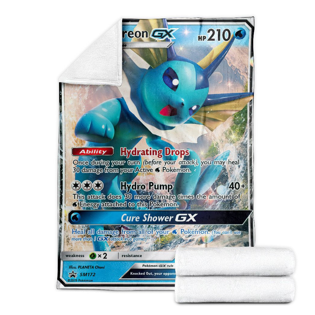 Anime Pkm Vaporeon-Gx Sun & Moon Promos Custom Soft Blanket