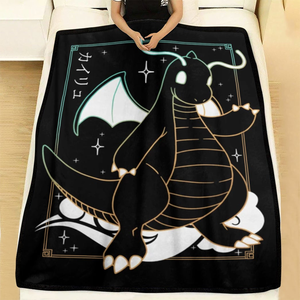 Anime Pkm Dragonite Soft Blanket