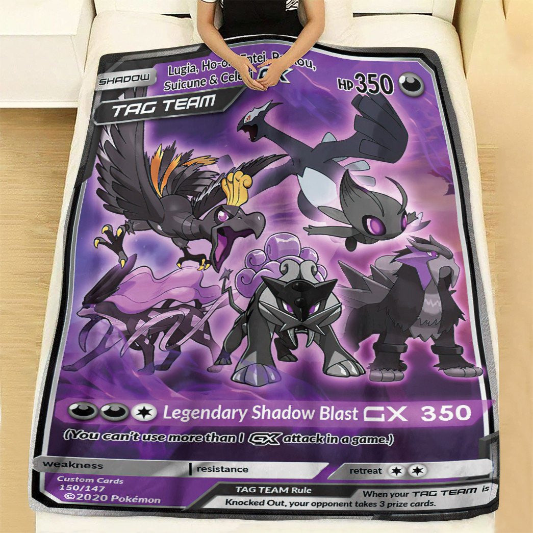 Anime Pkm Shadow Legend Tag Team Gx Custom Soft Blanket