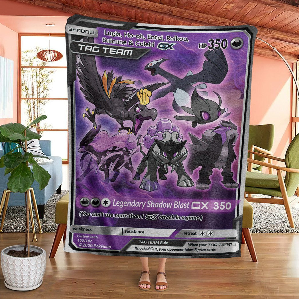 Anime Pkm Shadow Legend Tag Team Gx Custom Soft Blanket