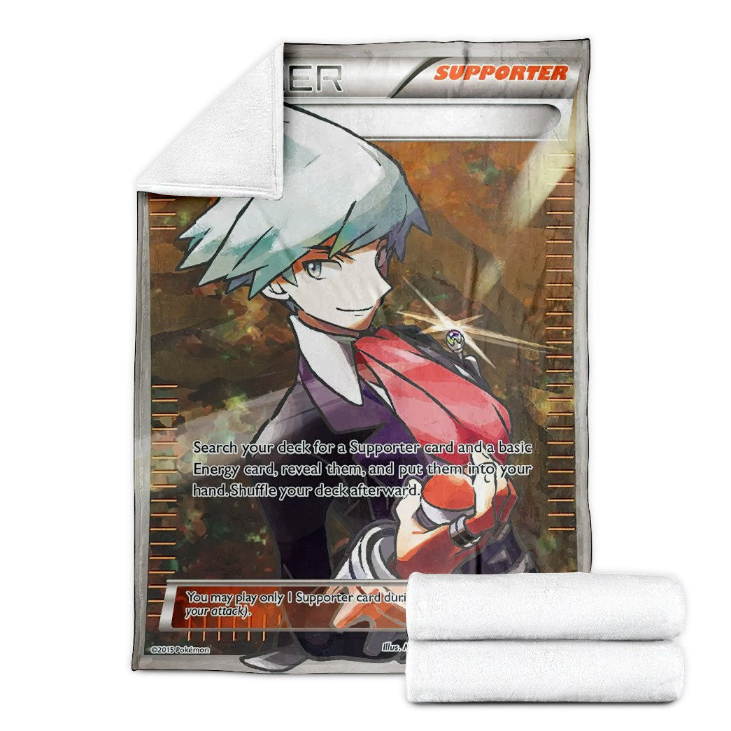 Anime Pkm Steven Trainer Custom Soft Blanket