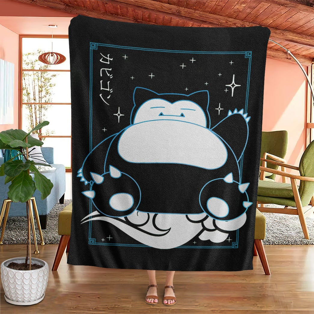 Anime Pkm Snorlax Soft Blanket