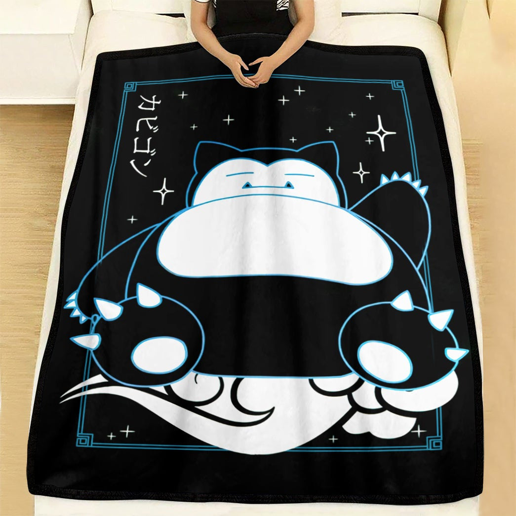 Anime Pkm Snorlax Soft Blanket