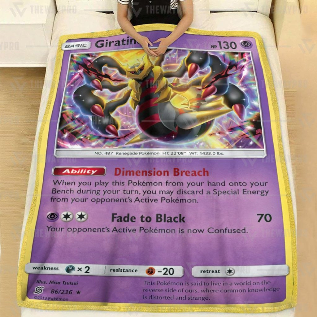 Anime Pkm Giratina Unified Minds Custom Soft Blanket