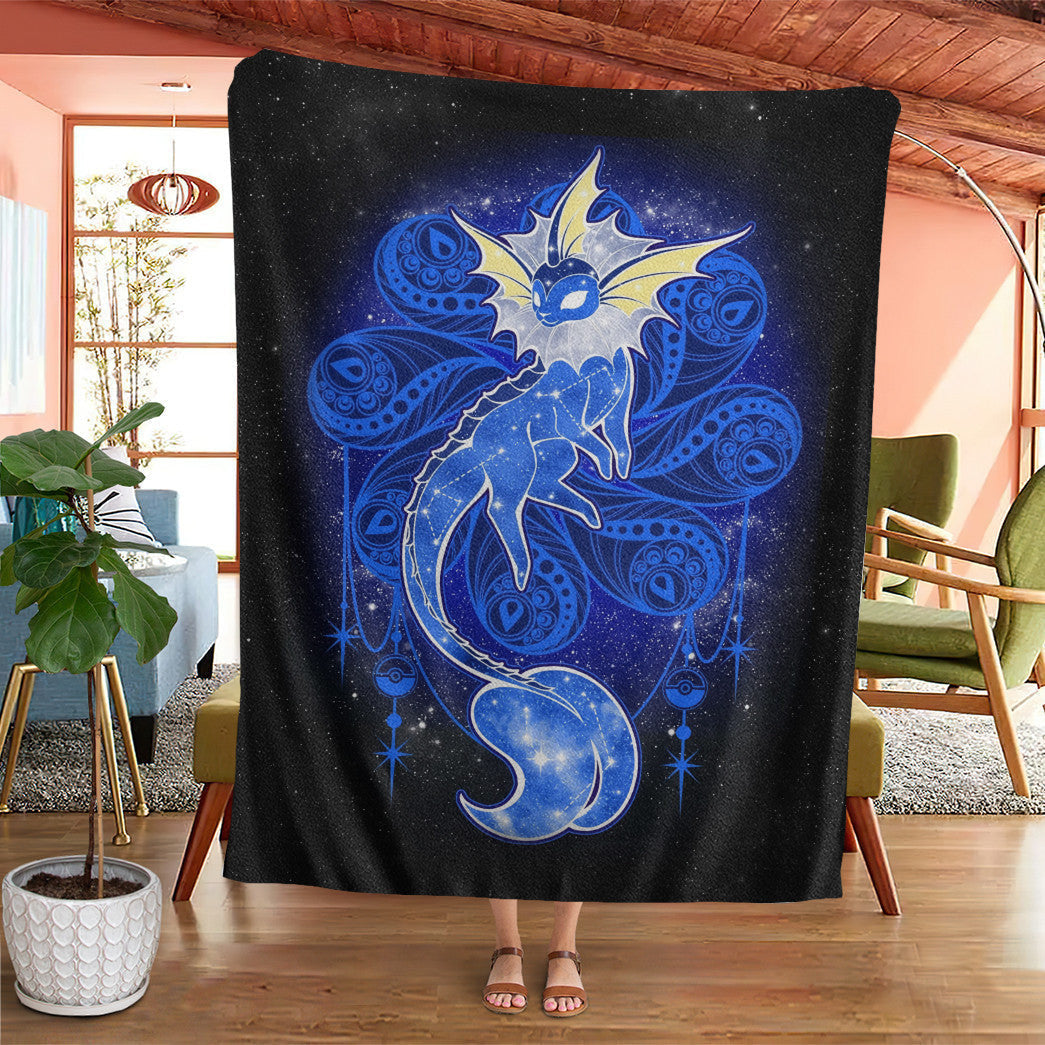 Anime Pkm Vaporeon Starry Custom Soft Blanket XO1103221