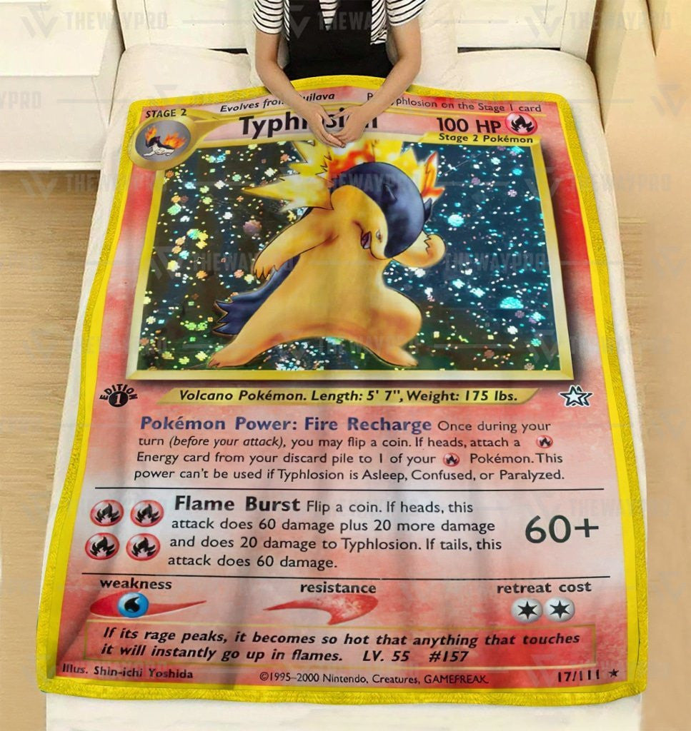 Anime Pkm Typhlosion Custom Soft Blanket