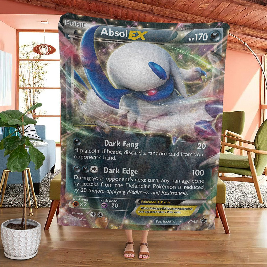 Anime Pkm Absol-Ex Xy Promos Custom Soft Blanket