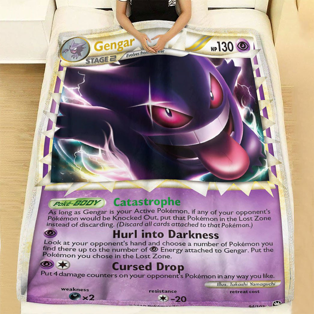 Anime Pkm Gengar Triumphant Custom Soft Blanket