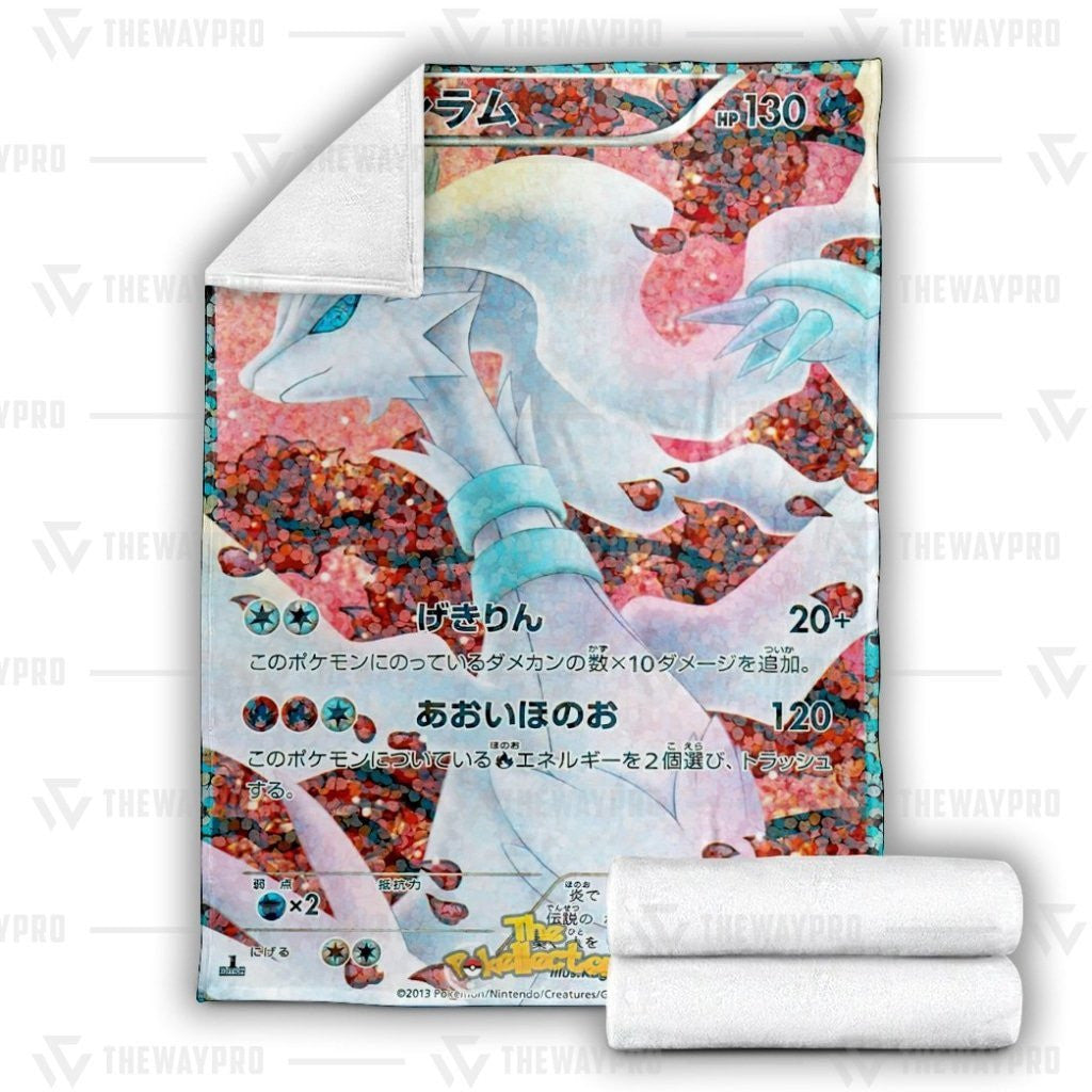 Anime Pkm Reshiram Custom Soft Blanket