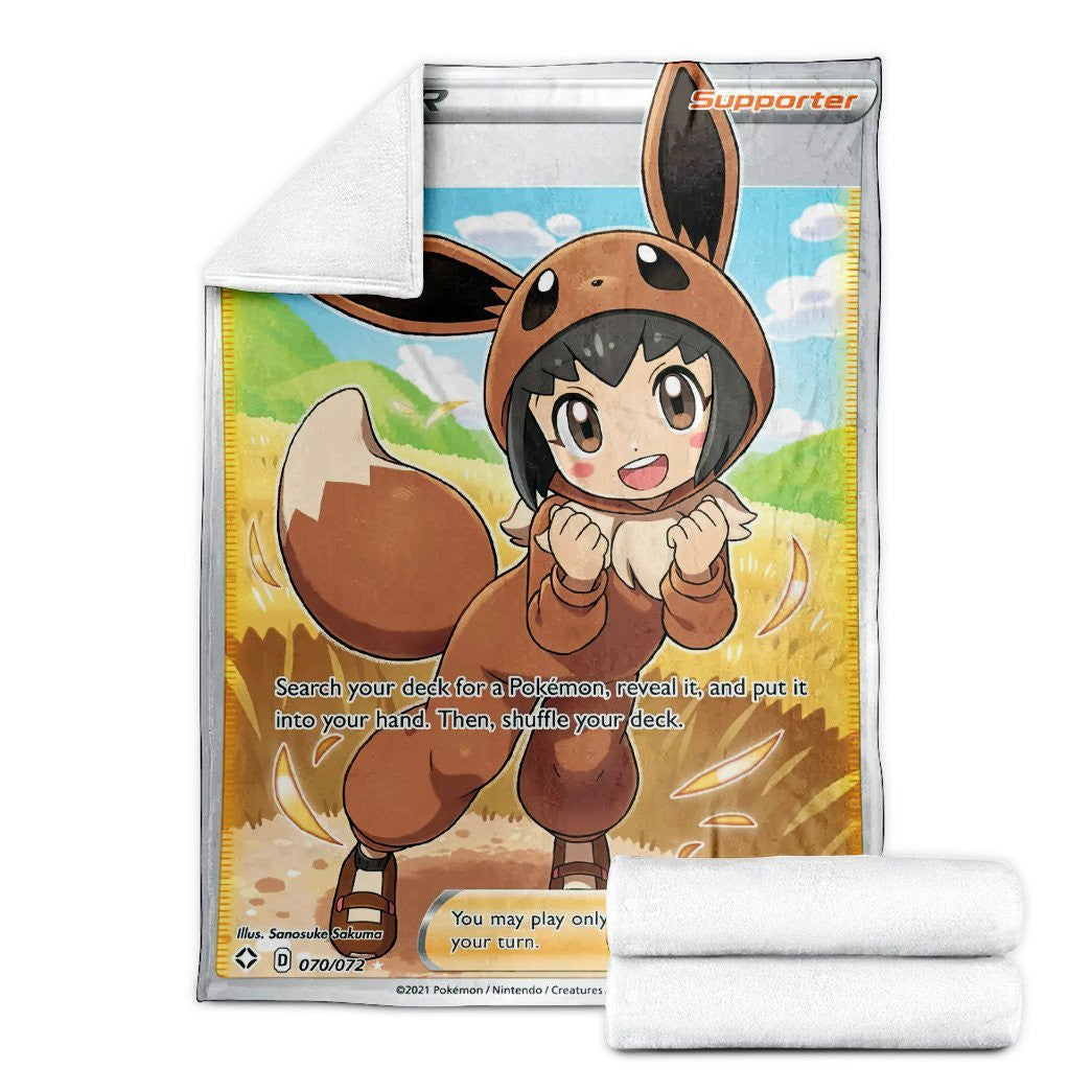 Anime Pkm Poké Kid Shining Fates Trainer Custom Soft Blanket