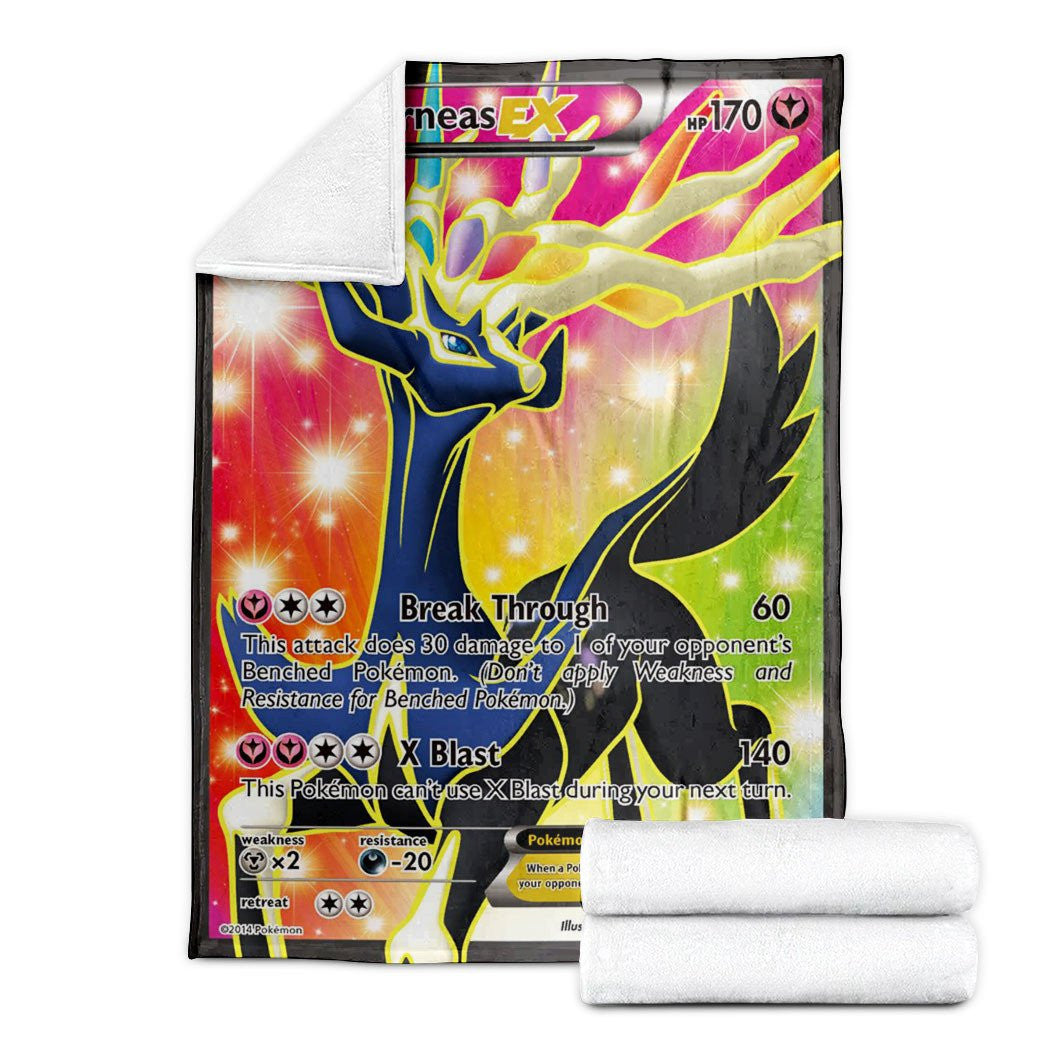 Anime Pkm Xerneas Ex Xy Custom Soft Blanket