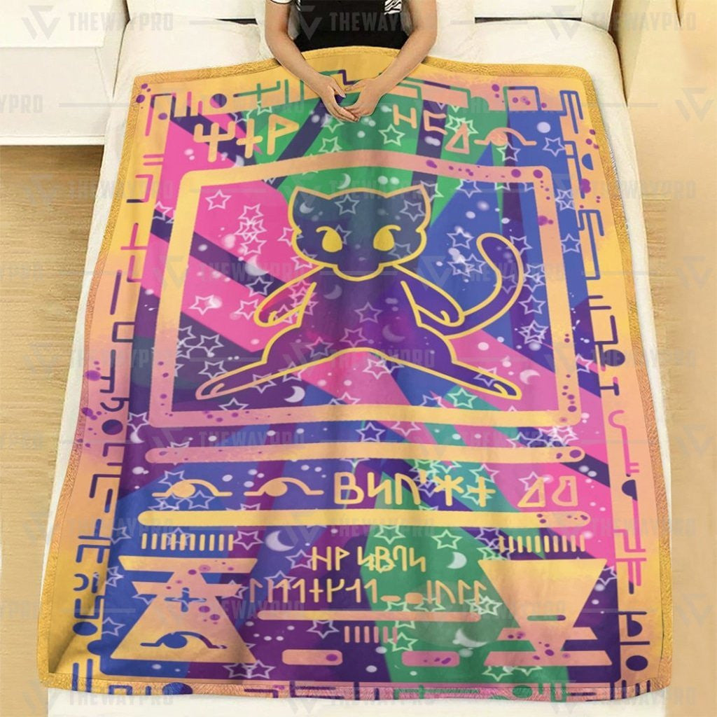 Anime Pkm Ancient Mew Custom Soft Blanket