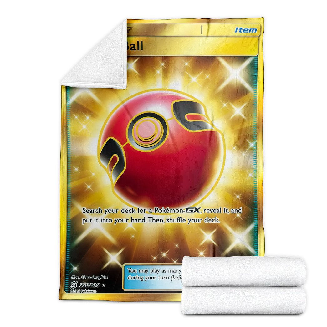 Anime Pkm Cherish Ball Trainer Custom Soft Blanket