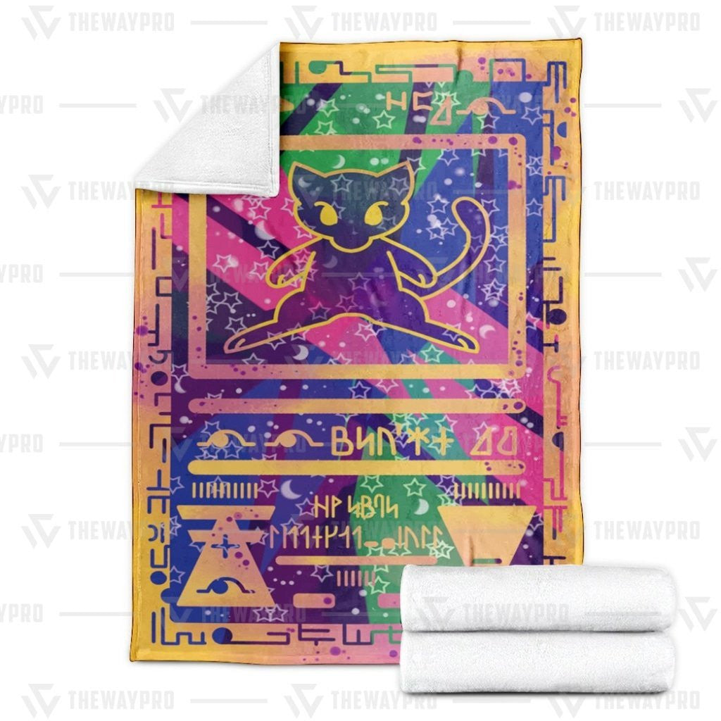 Anime Pkm Ancient Mew Custom Soft Blanket