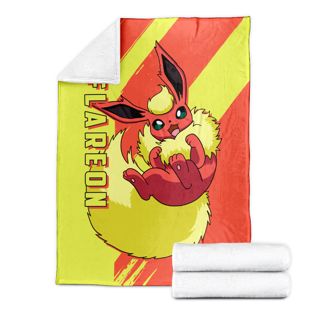 Anime Pkm Flareon Custom Soft Blanket XO10032210