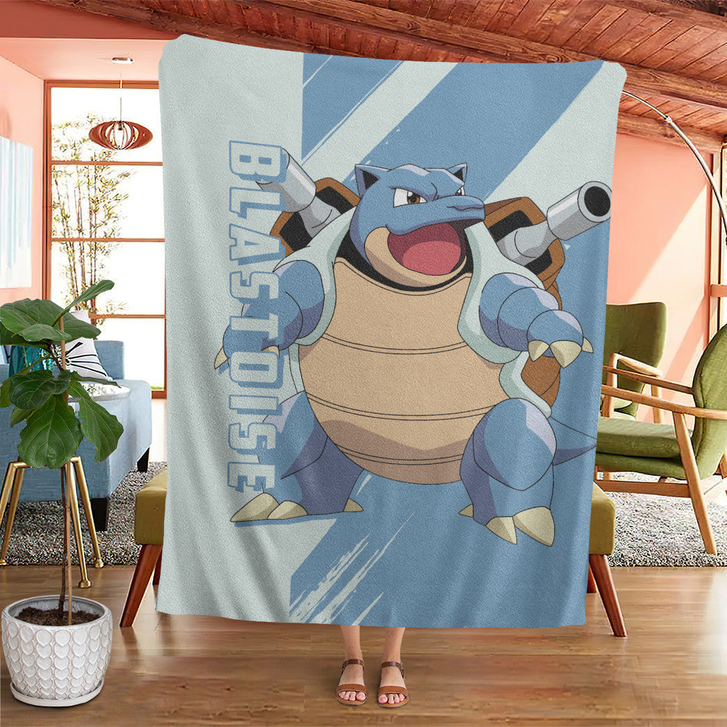 Anime Pkm Blastoise Custom Soft Blanket XO10032228