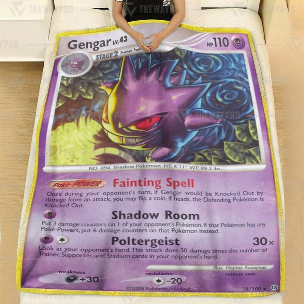 Pkm Gengar Stormfront Custom Soft Blanket