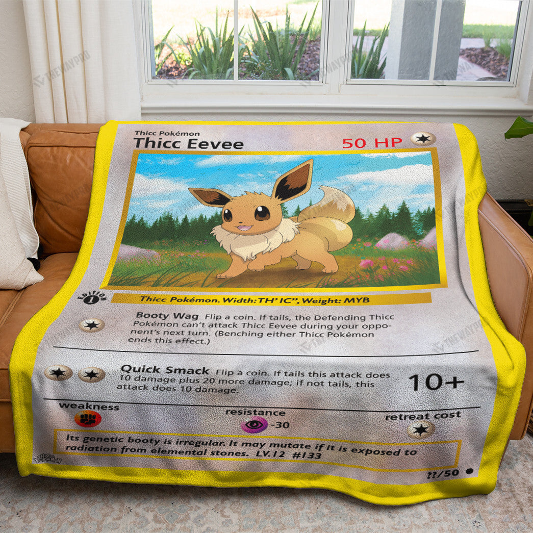 Anime Thicc Eevee Custom Soft Blanket