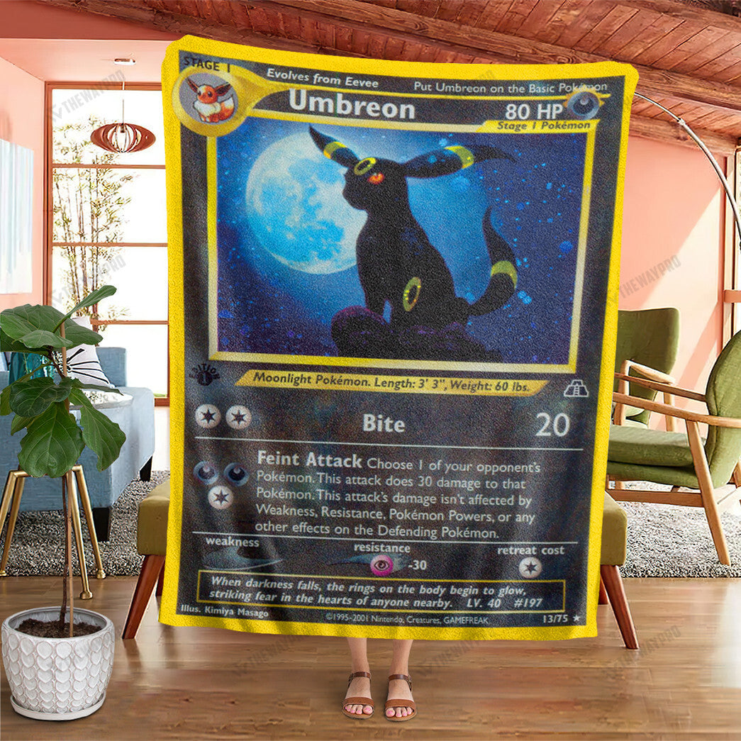 Anime Umbreon Neo Discovery Custom Soft Blanket